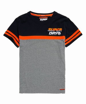 Superdry Applique Nu Lad Cut & Sew Férfi Pólók Fekete | JBTXH2468